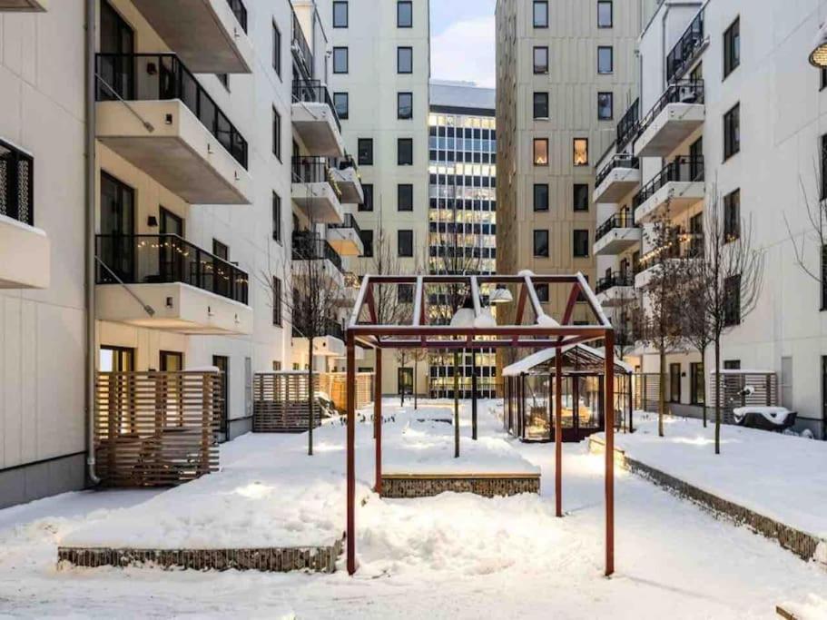 Modern Elegance I Hagastaden Apartment Stockholm Ngoại thất bức ảnh